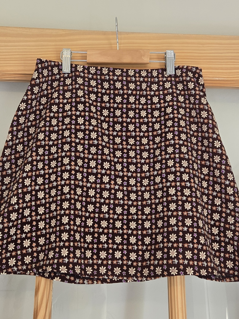 90s A Line Skater Skirt Vintage Floral Pattern Y2k Girly Medium